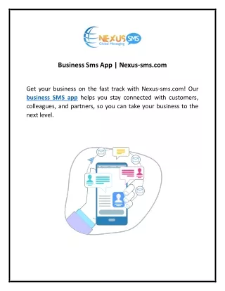 Business Sms App | Nexus-sms.com