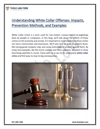 Understanding White Collar Offenses: Impacts, Prevention Methods, and Examples
