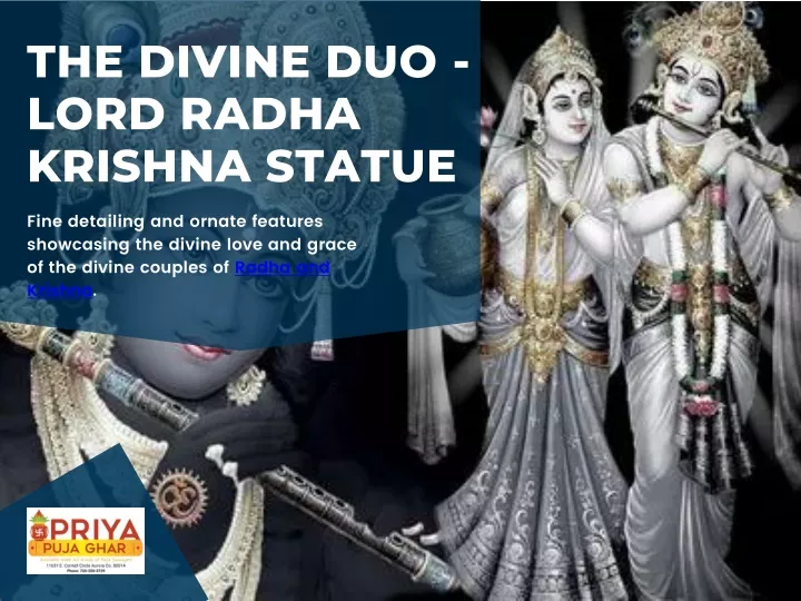 the divine duo lord radha krishna statue