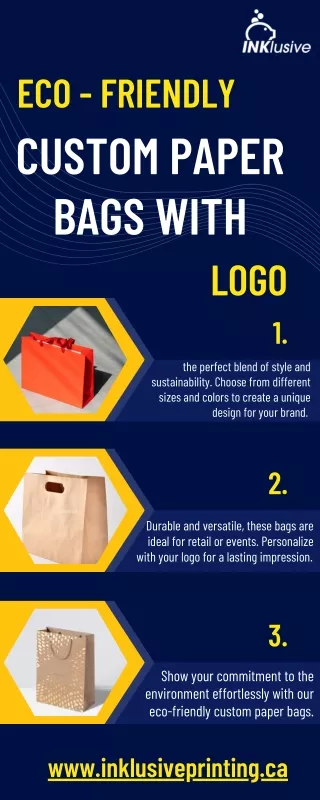 Eco - Friendly Custom Paper Bags With Logo