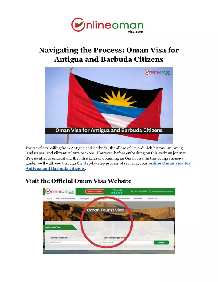 navigating the process oman visa for antigua
