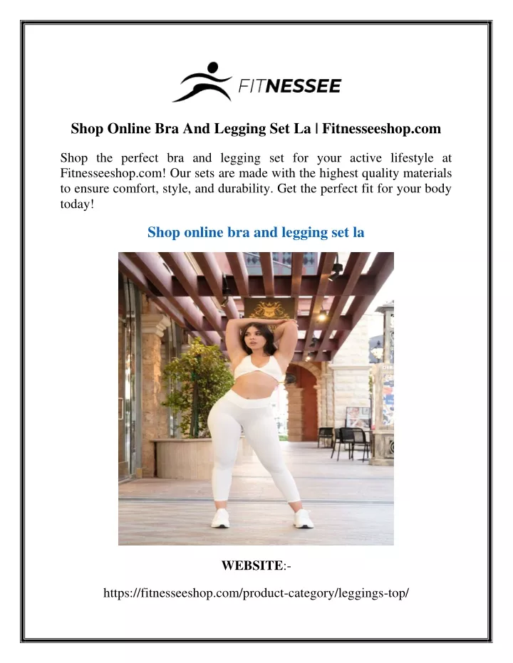 shop online bra and legging set la fitnesseeshop