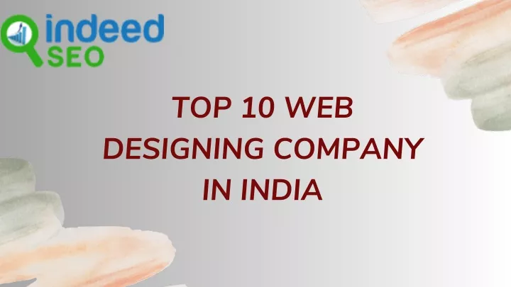 top 10 web designing company in india