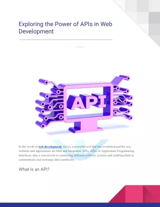 Exploring the Power of APIs in Web Development