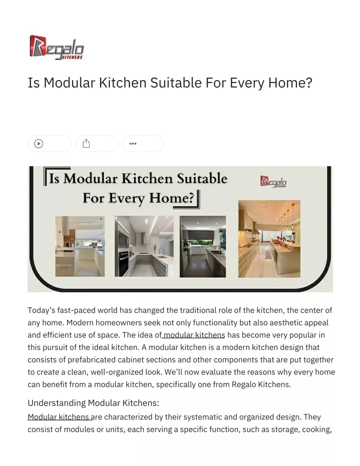 is modular kitchen suitable for every home