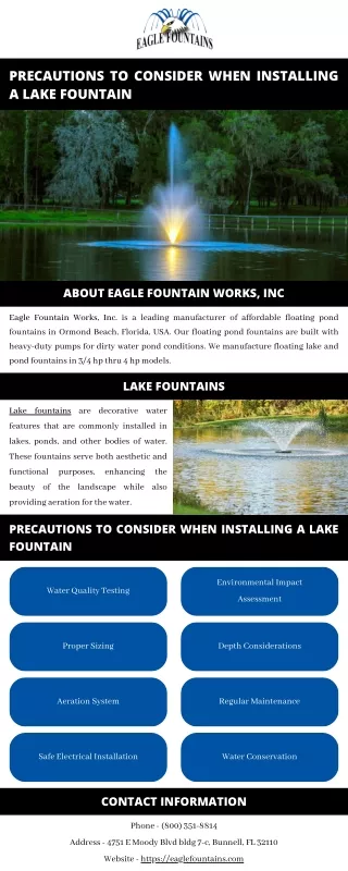 Precautions to Consider When Installing a Lake Fountain