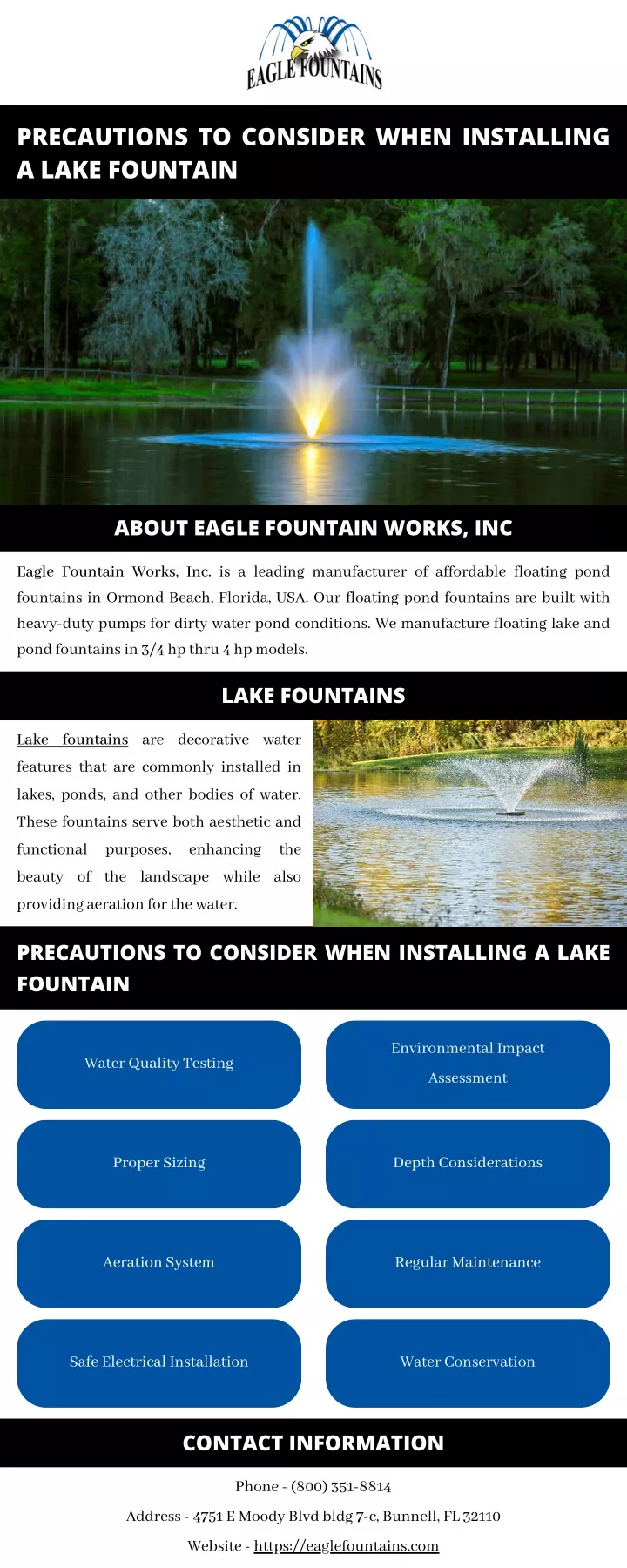 precautions to consider when installing a lake