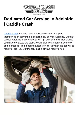 Car Service Adelaide