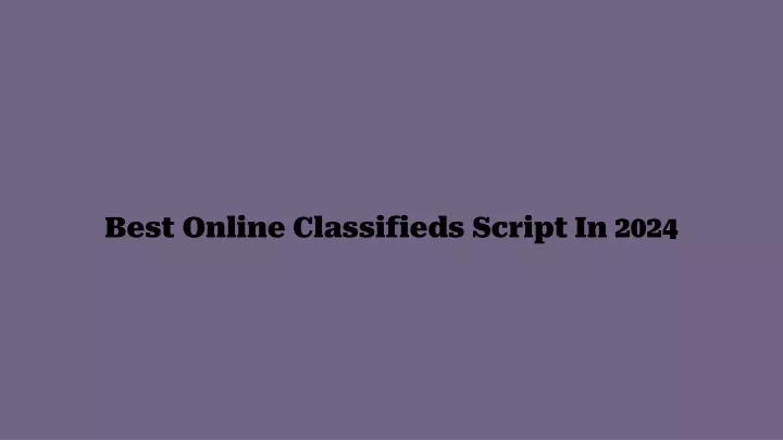 best online classifieds script in 2024