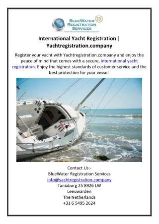 International Yacht Registration  Yachtregistration.company..