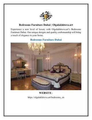 Bedrooms Furniture Dubai  Olgalakhitova.art