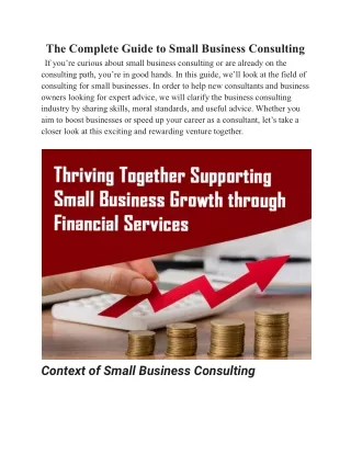 Small Business Consulting Demystified A Complete Guide to Triumph