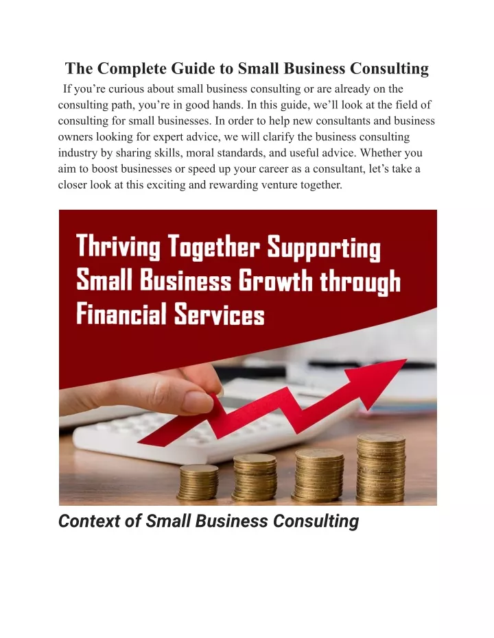 the complete guide to small business consulting