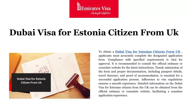 dubai visa for estonia citizen from uk