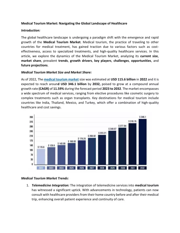 medical tourism market navigating the global