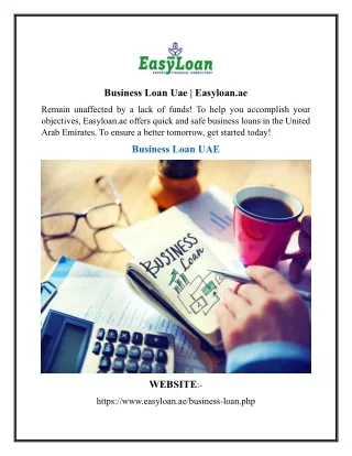 Business Loan Uae  Easyloan.ae