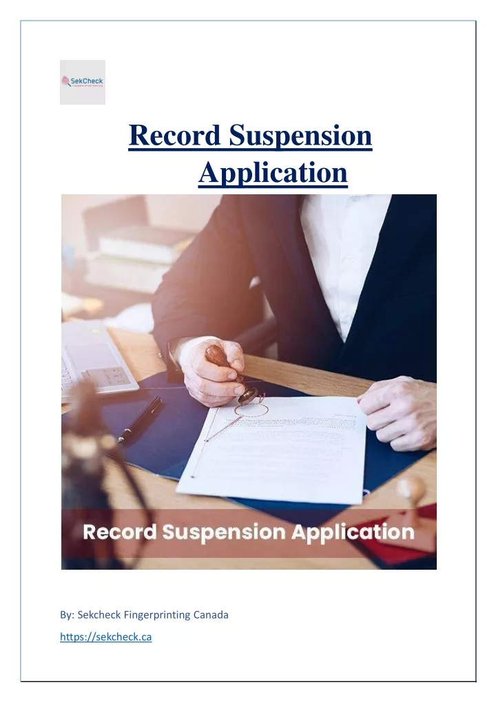 record suspension application