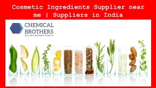 Cosmetic Ingredient Suppliers