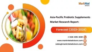 Asia-Pacific Probiotic Supplements Market Research Report: Forecast (2023-2028)