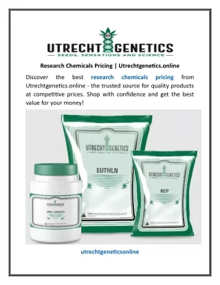 Research Chemicals Pricing | Utrechtgenetics.online