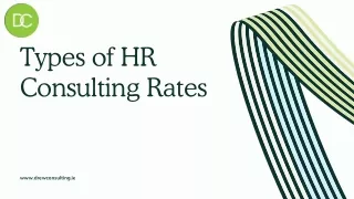 Types of HR Consulting Rates