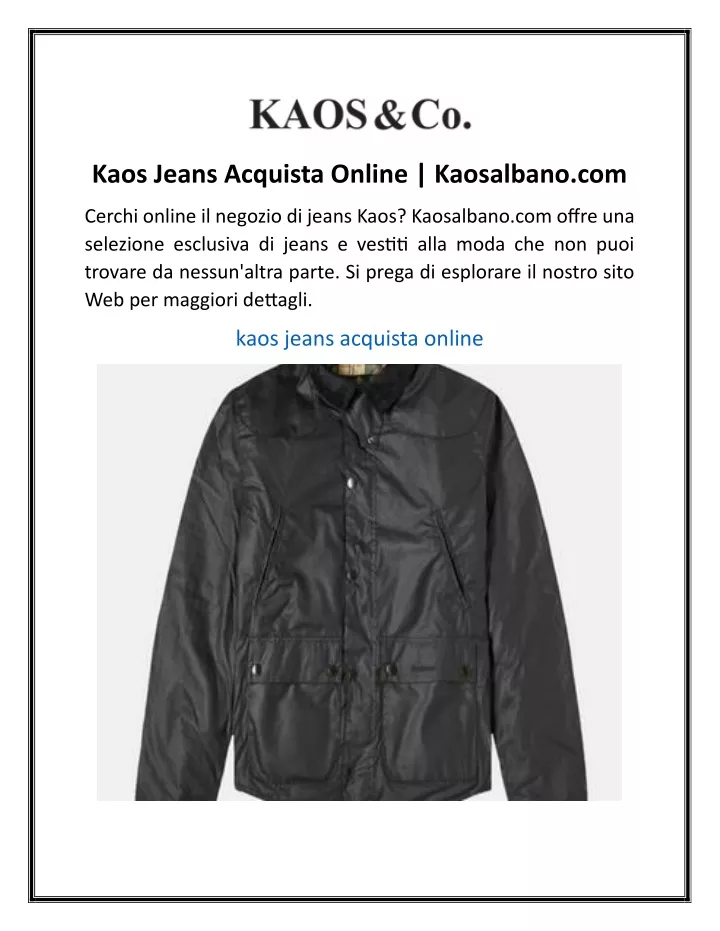 kaos jeans acquista online kaosalbano com