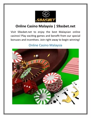 Online Casino Malaysia S9asbet.net