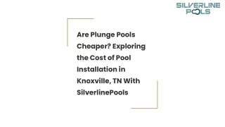 Are Plunge Pools Cheaper_ Exploring the Cost of Pool Installation in Knoxville, TN With SilverlinePools (1)