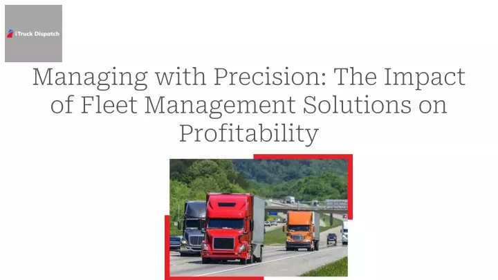 managing with precision the impact of fleet management solutions on profitability