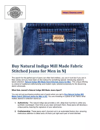 Custom Denim Jeans for men in USA