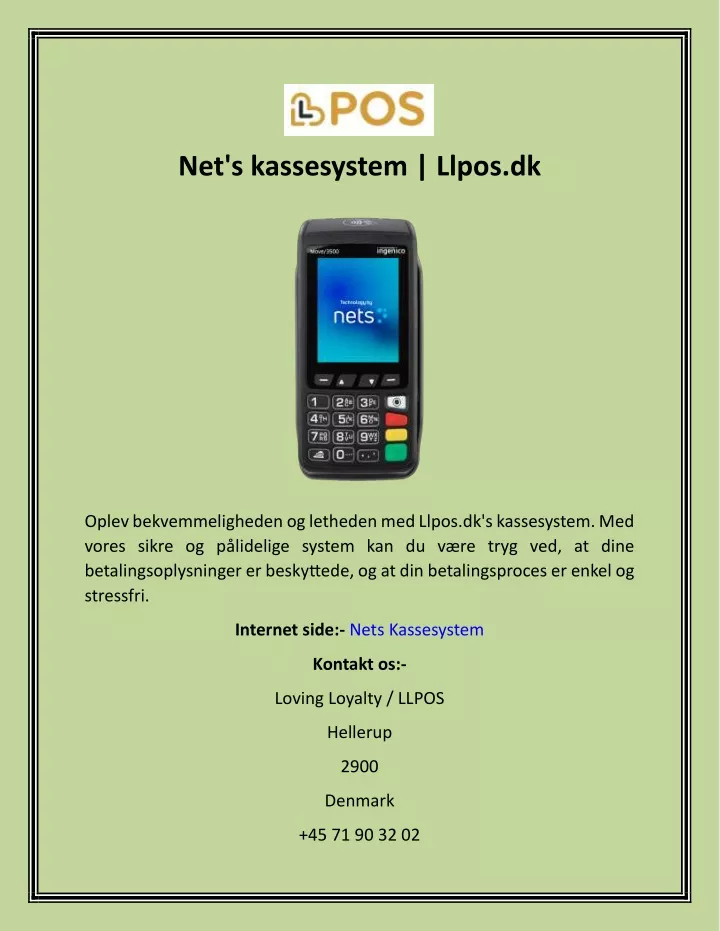 net s kassesystem llpos dk