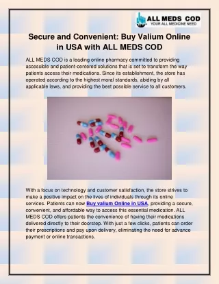Buy valium Online in USA
