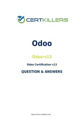 Maximize Your Efforts: Odoo v13 Exam Study Guide Manual