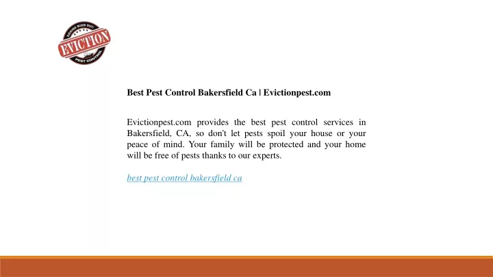 best pest control bakersfield ca evictionpest com