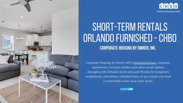 short term rentals orlando furnished chbo