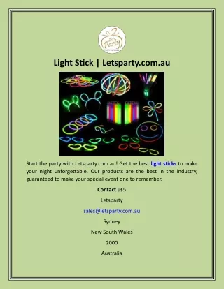 Light Stick  Letsparty.com