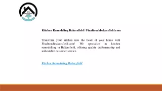 Kitchen Remodeling Bakersfield | Finaltouchbakersfield.com
