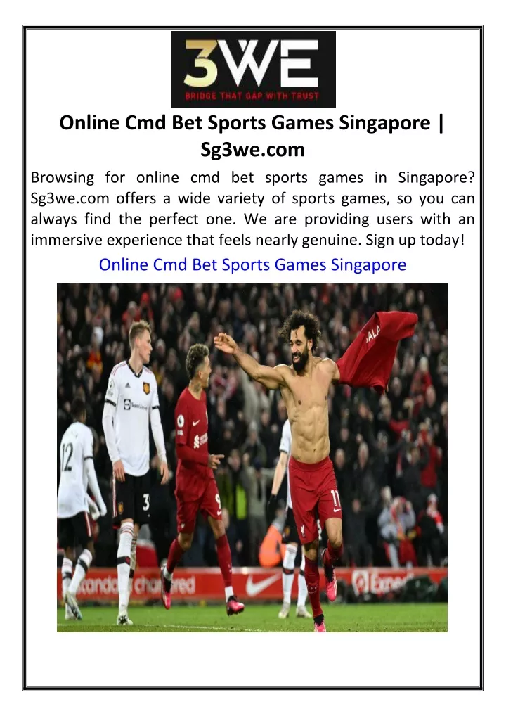 online cmd bet sports games singapore sg3we