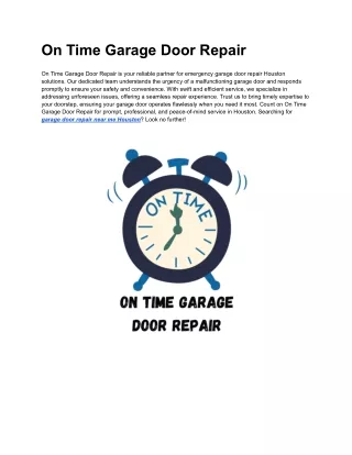 Garage door repair near me Houston