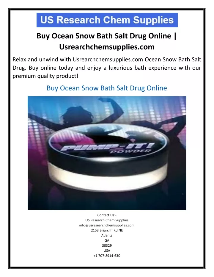 buy ocean snow bath salt drug online
