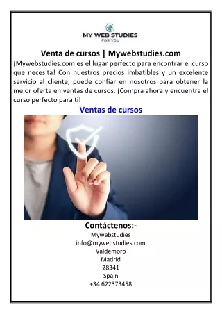 Venta de cursos  Mywebstudies.com