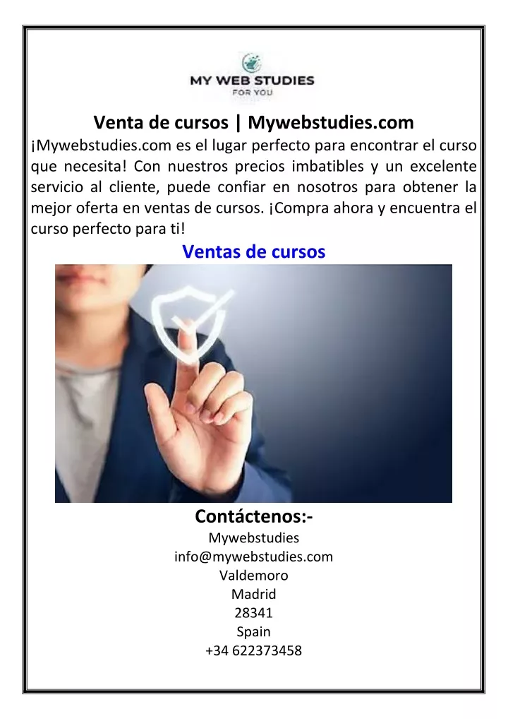 venta de cursos mywebstudies com mywebstudies