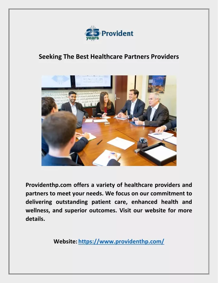 seeking the best healthcare partners providers