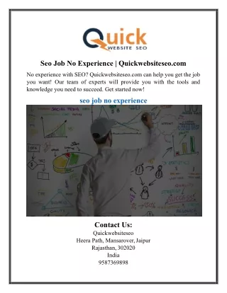 seo job no experience quickwebsiteseo com