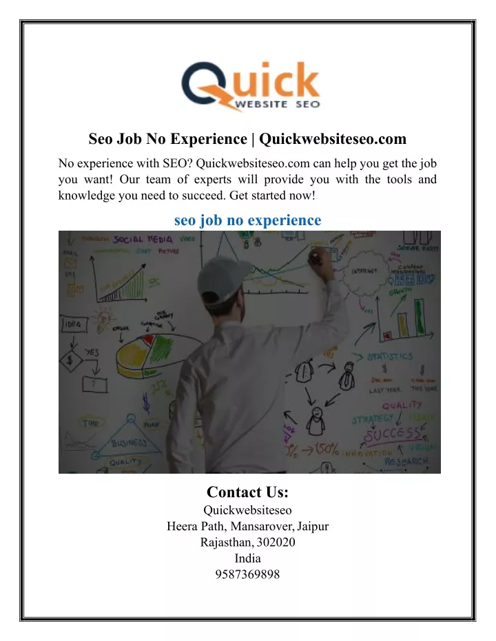 seo job no experience quickwebsiteseo com
