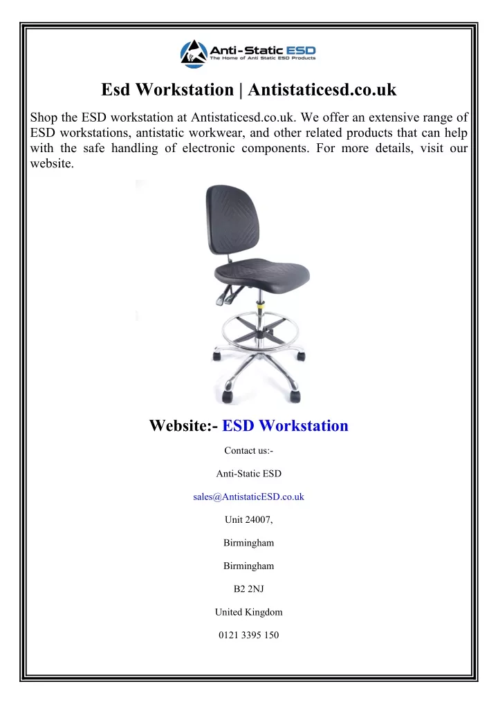esd workstation antistaticesd co uk
