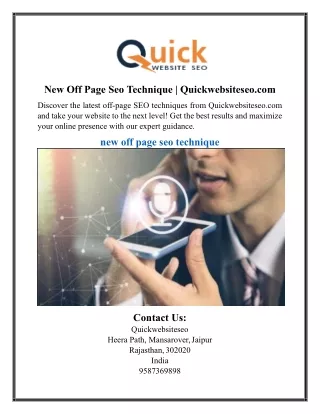 new off page seo technique quickwebsiteseo com