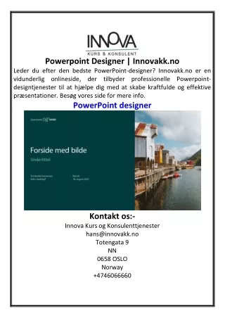 Powerpoint Designer  Innovakk.no