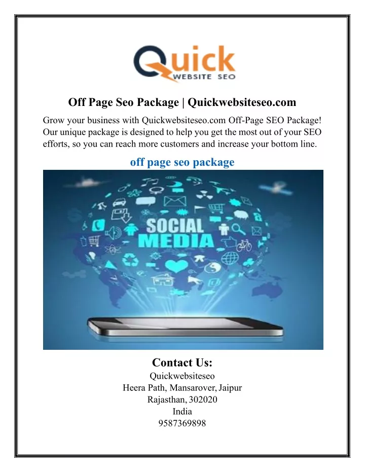 off page seo package quickwebsiteseo com