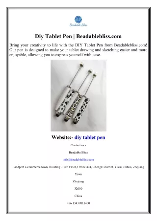 Diy Tablet Pen  Beadablebliss.com